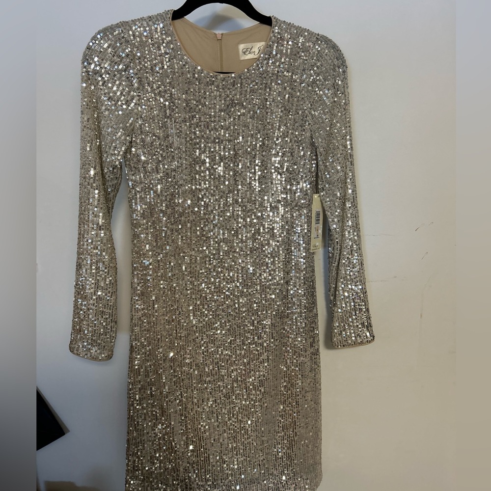 ElizaJ dress with sequins long sleeve size 2